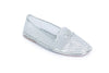 Woven Metallic Moccasins