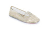 Woven Metallic Moccasins