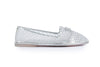 Woven Metallic Moccasins
