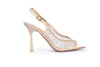 Embellished Mesh Heels