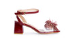 Pom Pom Block Heels