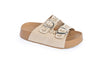 Suede Footbed Slides