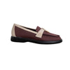 Two-Tone Charm Loafers - Maroon/Beige