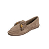 Suede Tassel Moccasins - Khaki