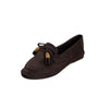 Suede Tassel Moccasins - Coffee