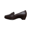 Woven Strap Wedge Loafers - Coffee