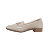 Patent Horsebit Loafers - Beige