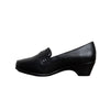 Woven Strap Wedge Loafers - Black