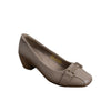 Buckle Low Heel Pumps - Khaki