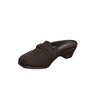 Strap Detail Wedge Mules - Coffee