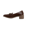 Horsebit Block Heel Loafers - Coffee