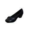 Buckle Low Heel Pumps - Black