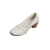 Band Detail Low Heel Pumps - Beige