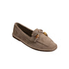 Suede Tassel Moccasins - Khaki