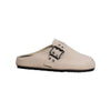 Buckle Strap Clogs - Beige