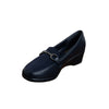 Horsebit Wedge Loafers - Navy