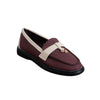 Two-Tone Charm Loafers - Maroon/Beige