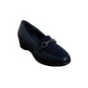 Horsebit Wedge Loafers - Navy