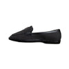Perforated Buckle Loafers - Black