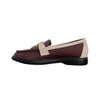 Two-Tone Charm Loafers - Maroon/Beige