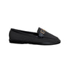 Perforated Buckle Loafers - Black