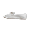 Bow Bar Loafers - White