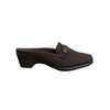Strap Detail Wedge Mules - Coffee