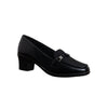 Bit Detail Block Heel Loafers - Black