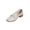 Patent Horsebit Loafers - Beige